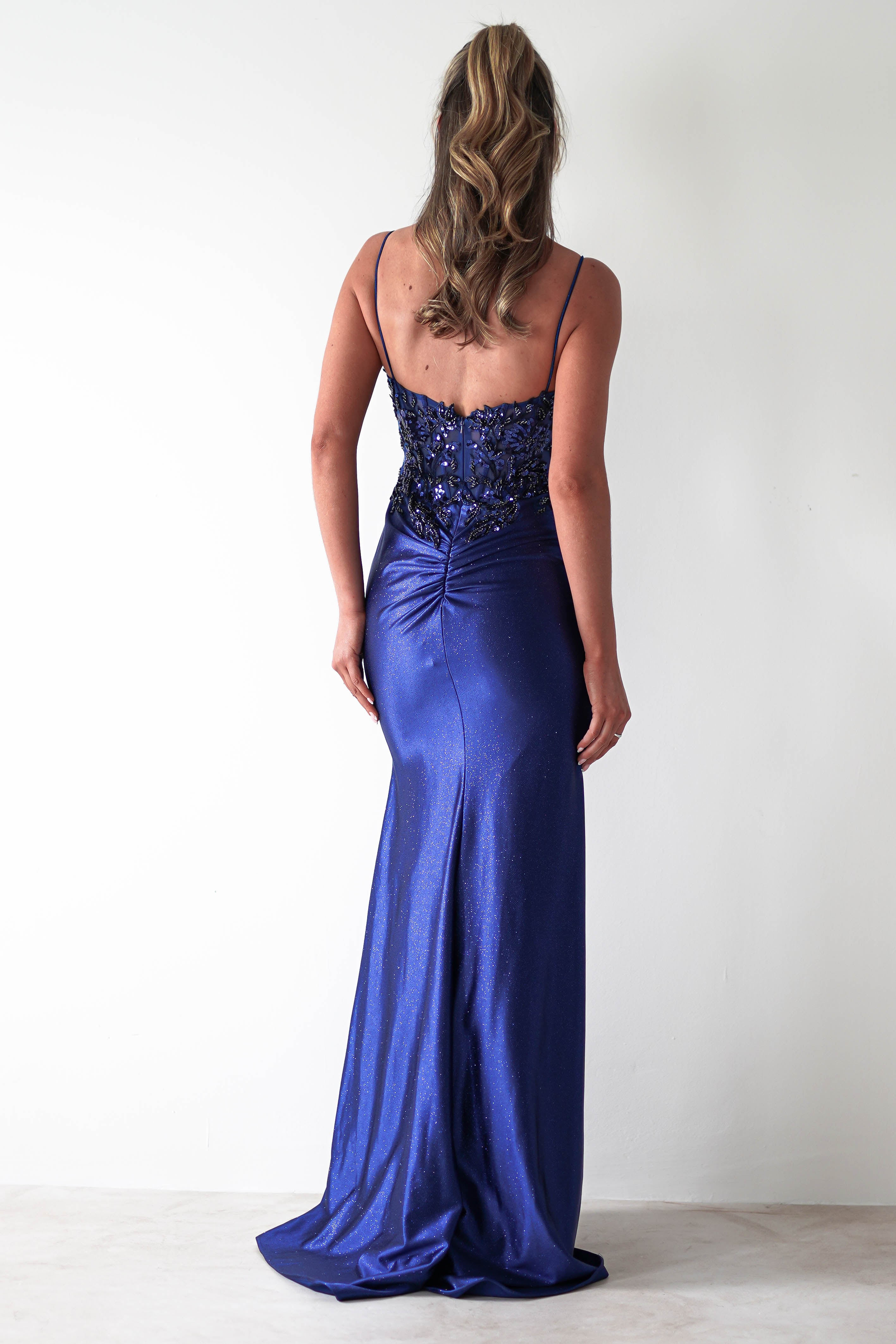 Vestido Regina Azul Noite
