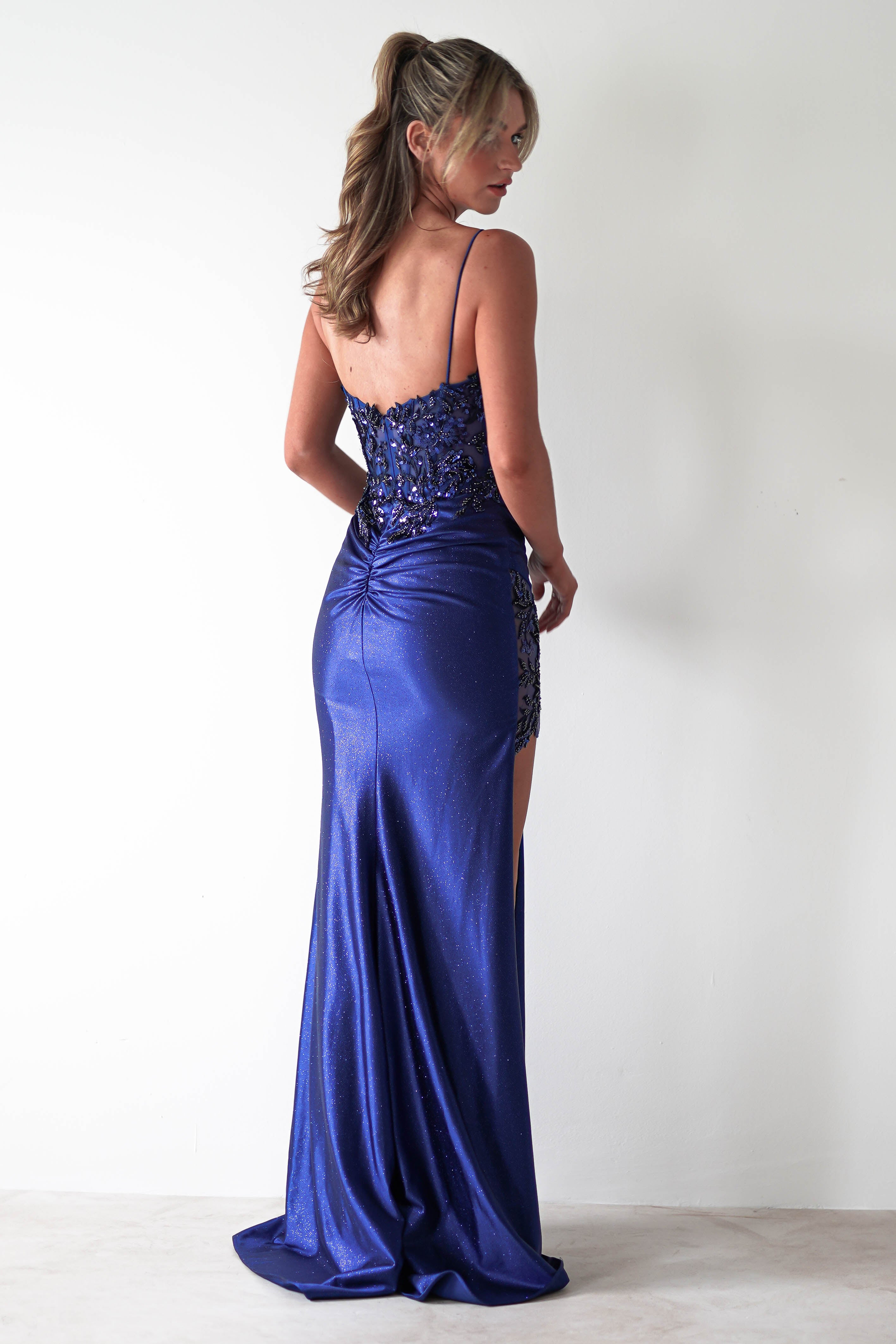 Vestido Regina Azul Noite