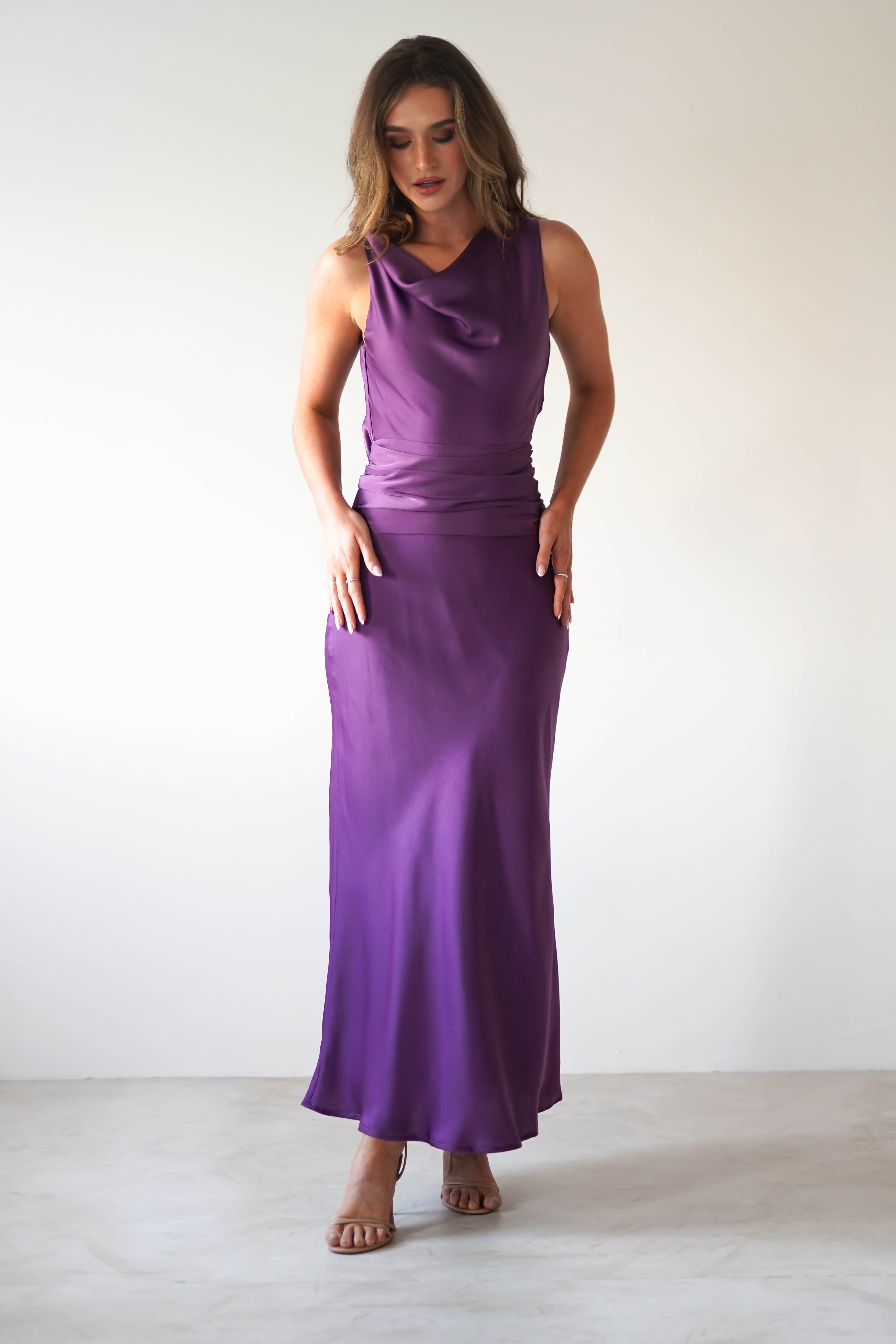 Vestido River Roxo Profundo