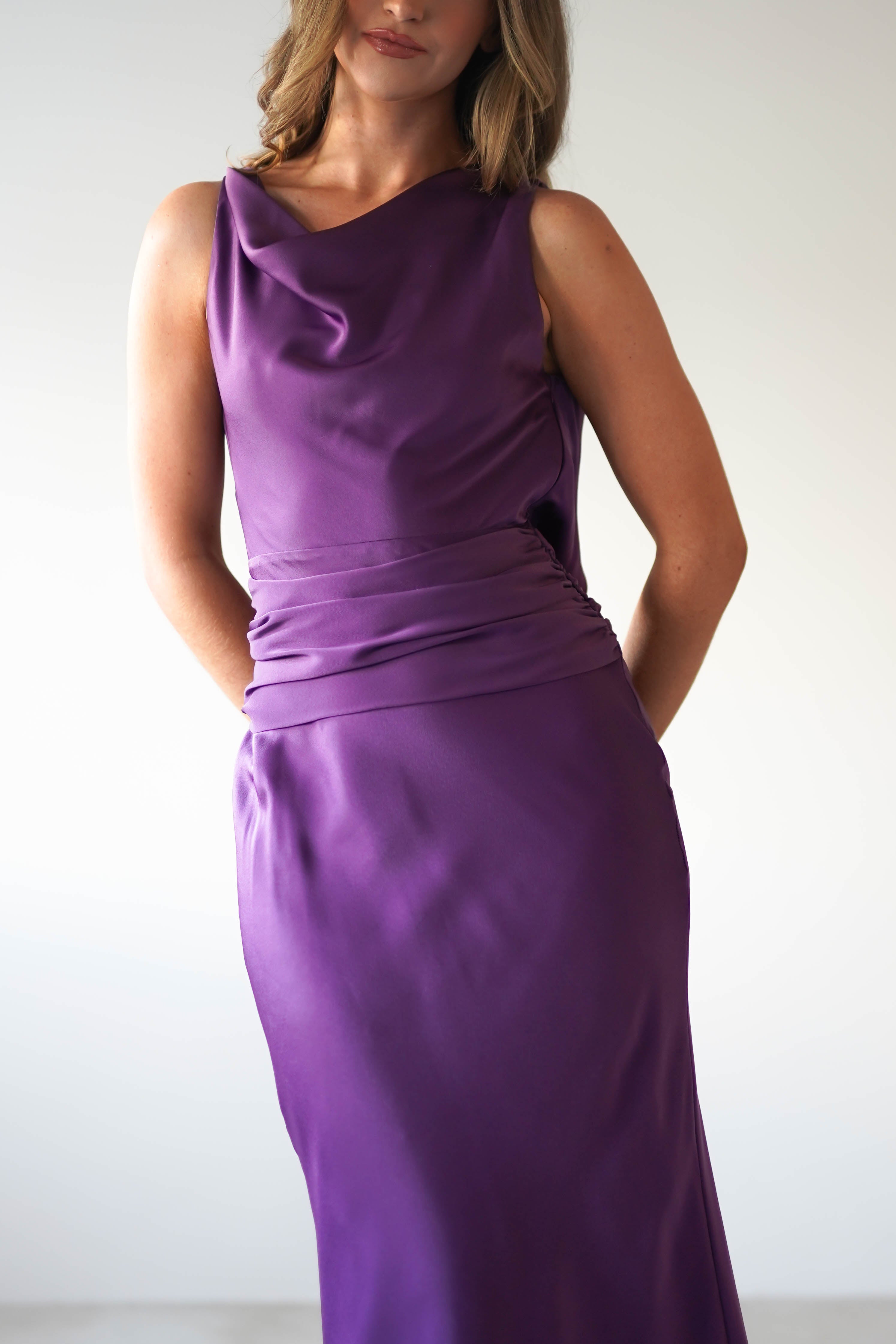 Vestido River Roxo Profundo