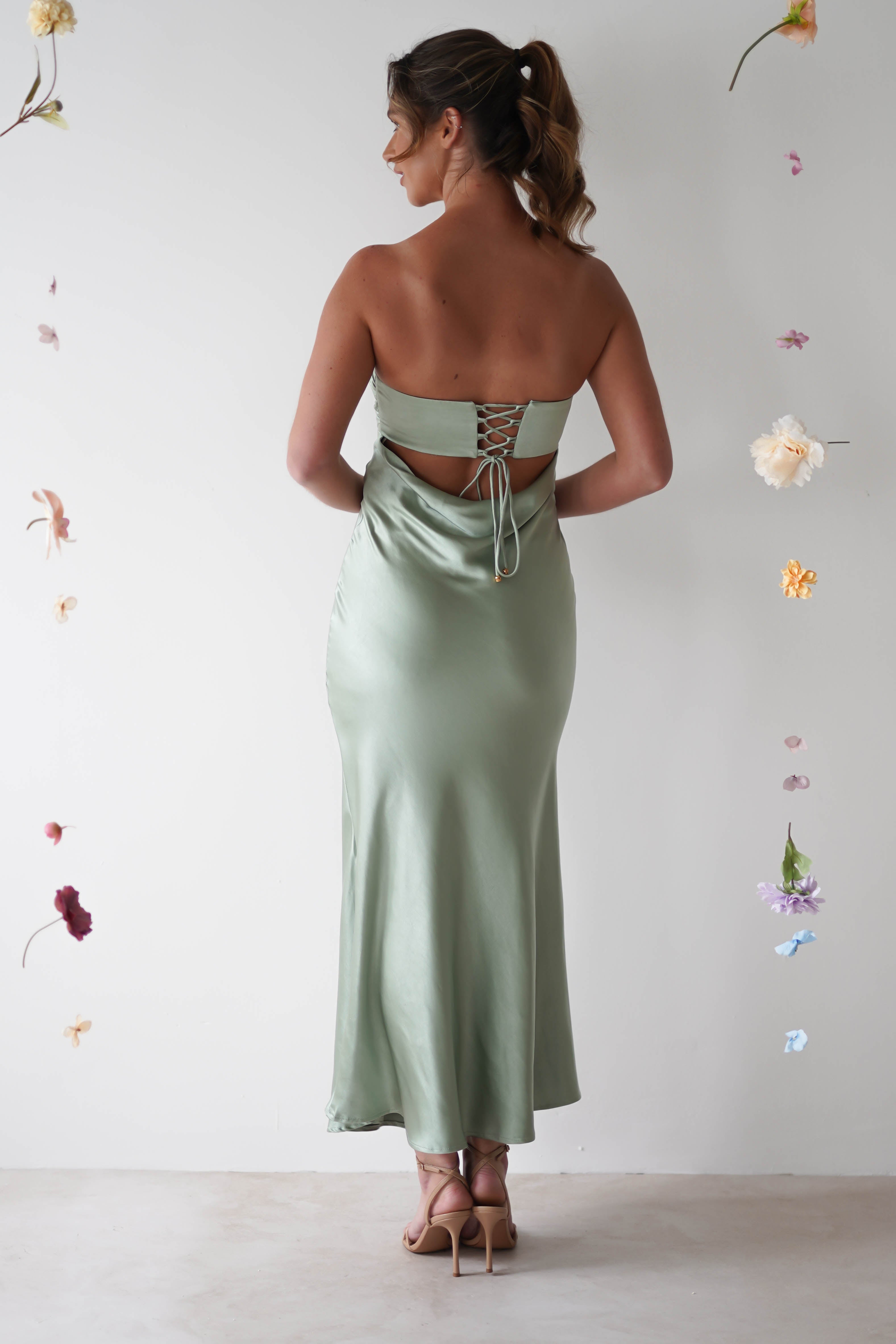 Vestido Rochelle Verde Sálvia