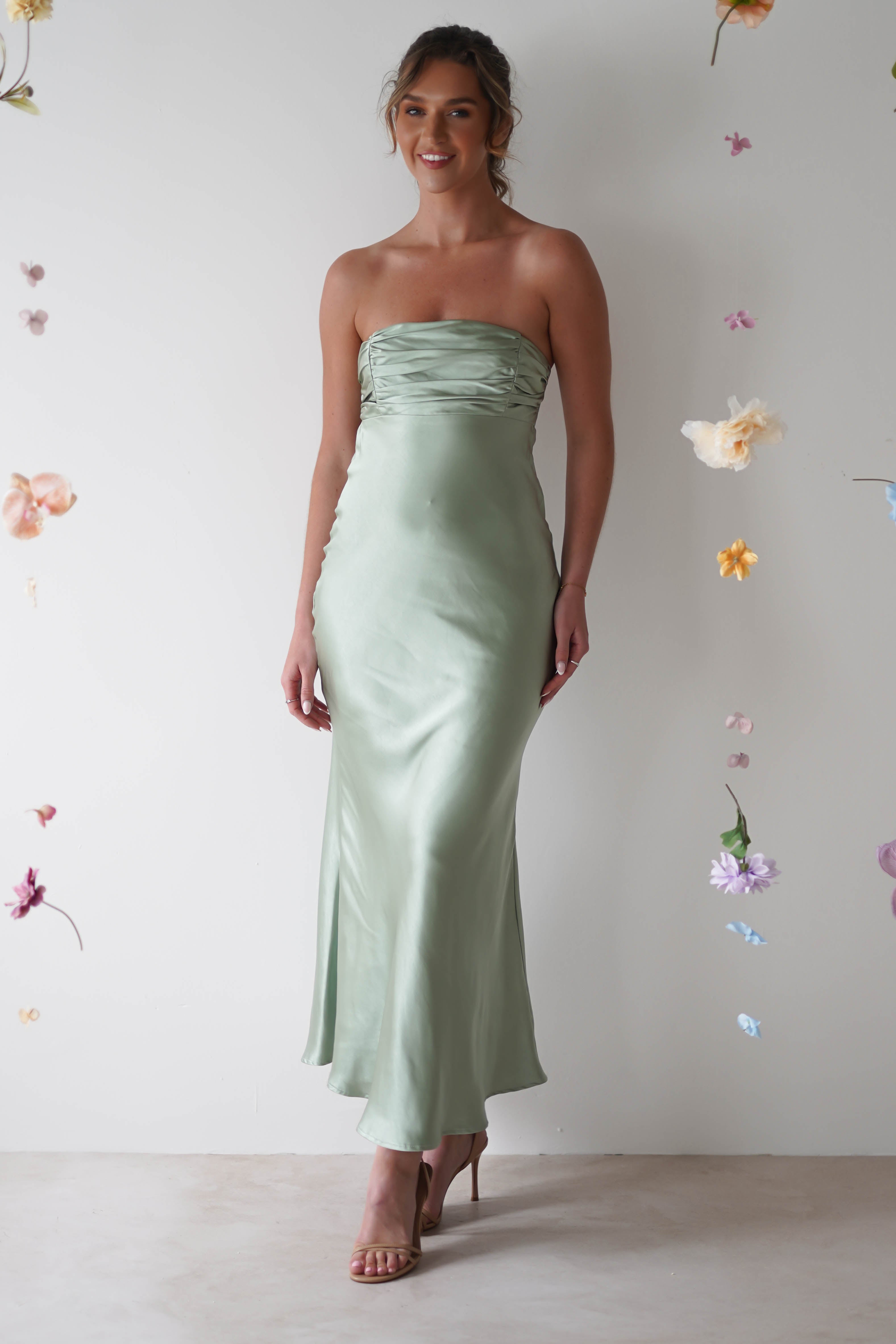 Vestido Rochelle Verde Sálvia