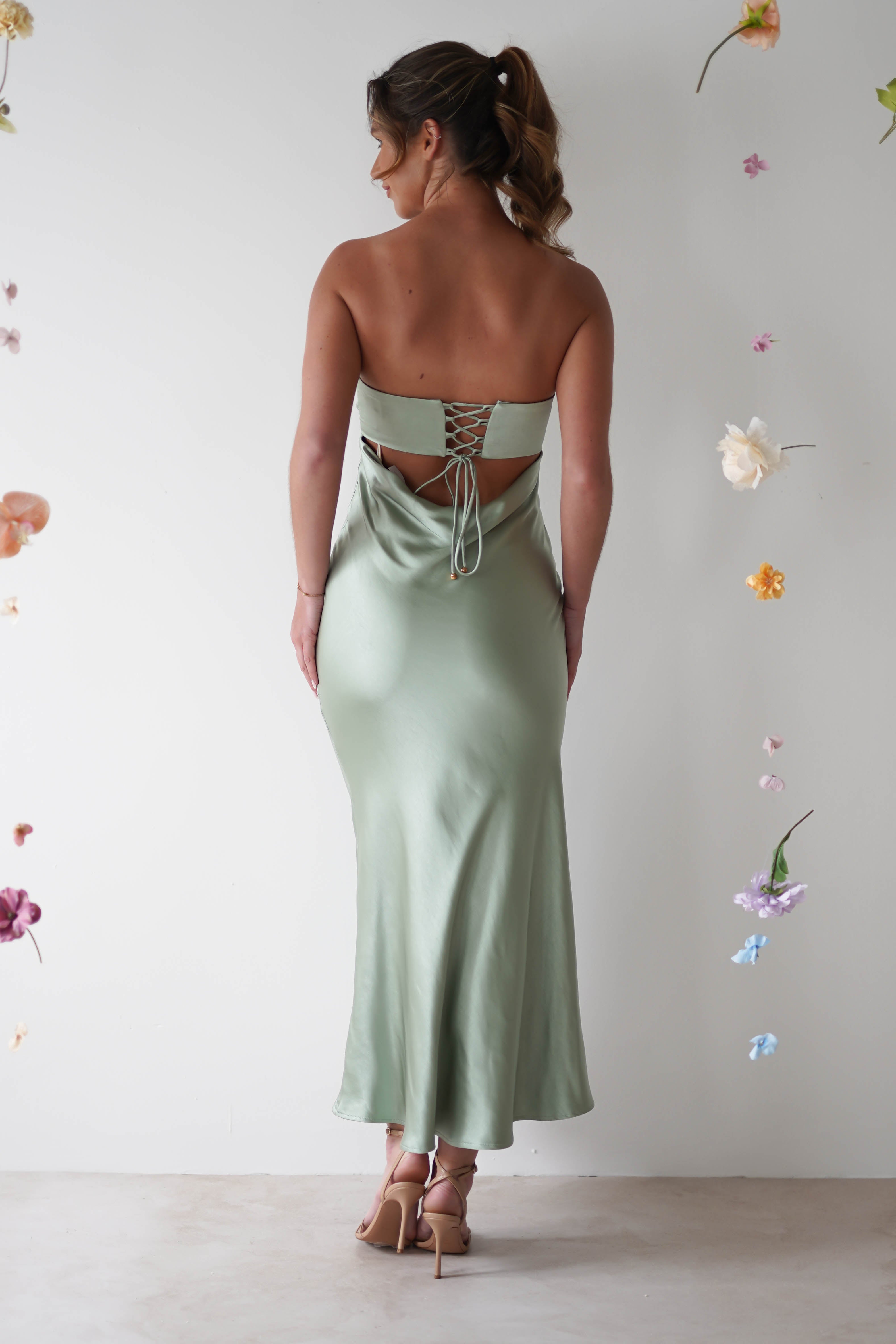 Vestido Rochelle Verde Sálvia