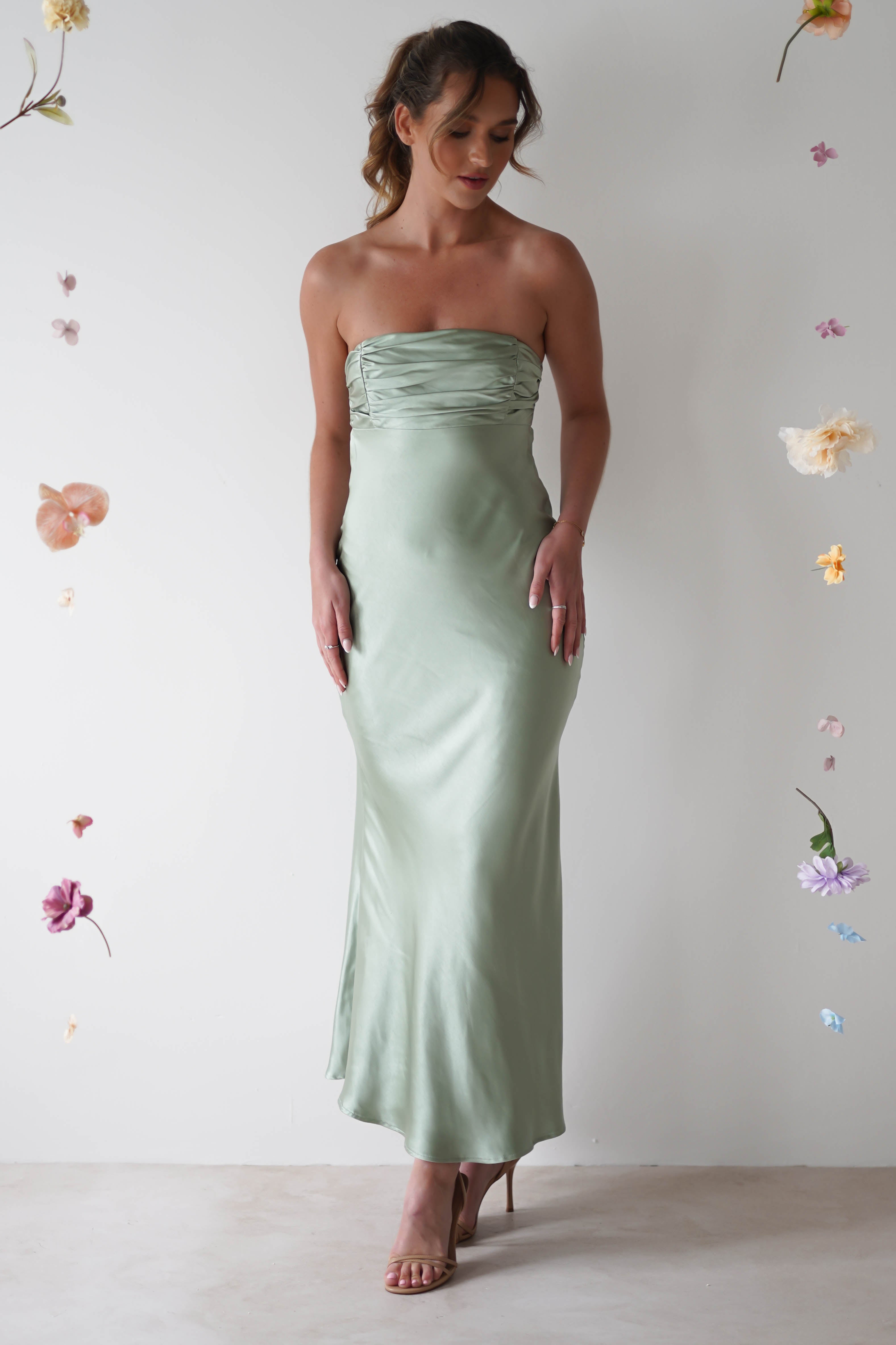 Vestido Rochelle Verde Sálvia