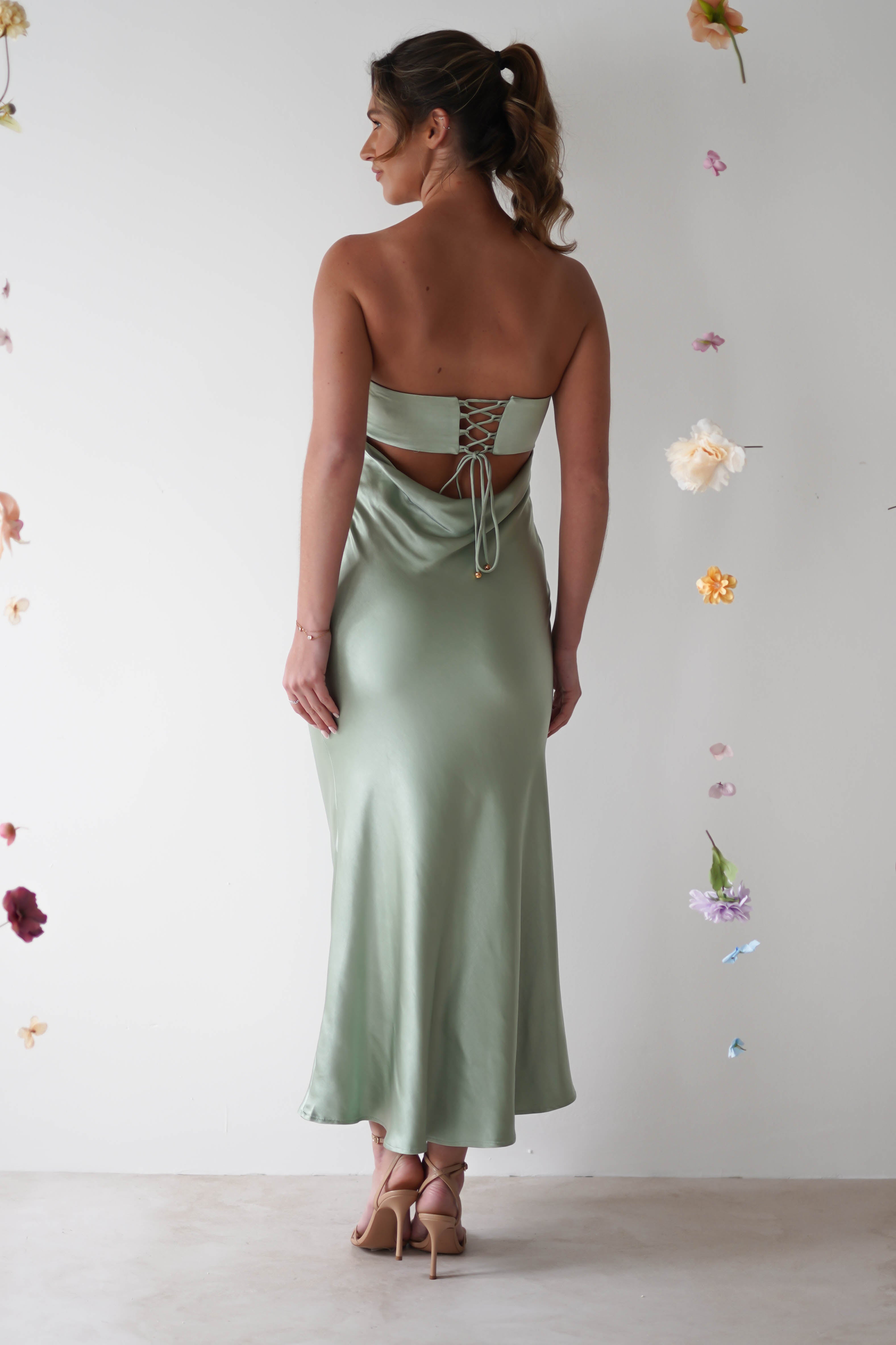 Vestido Rochelle Verde Sálvia