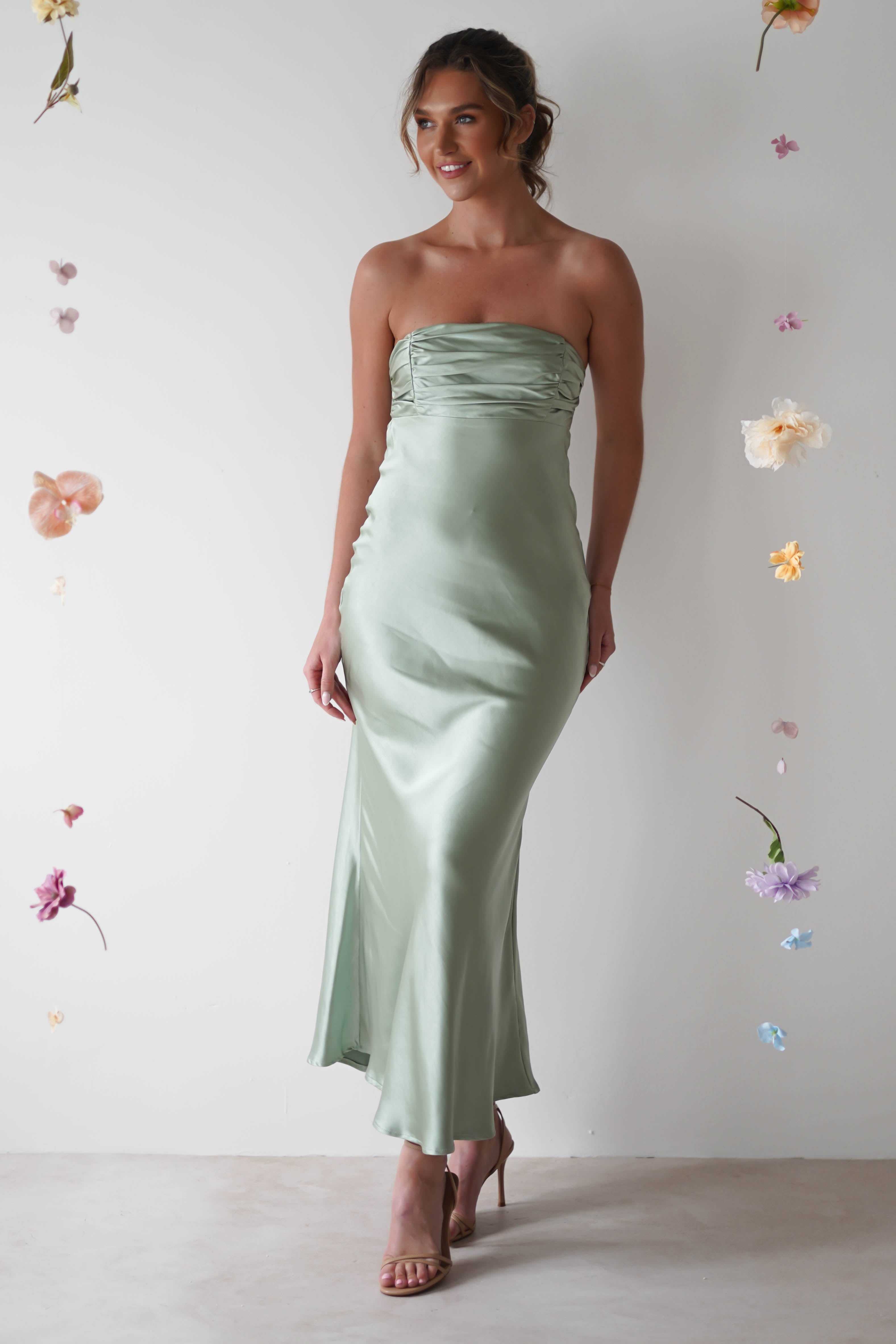 Vestido Rochelle Verde Sálvia