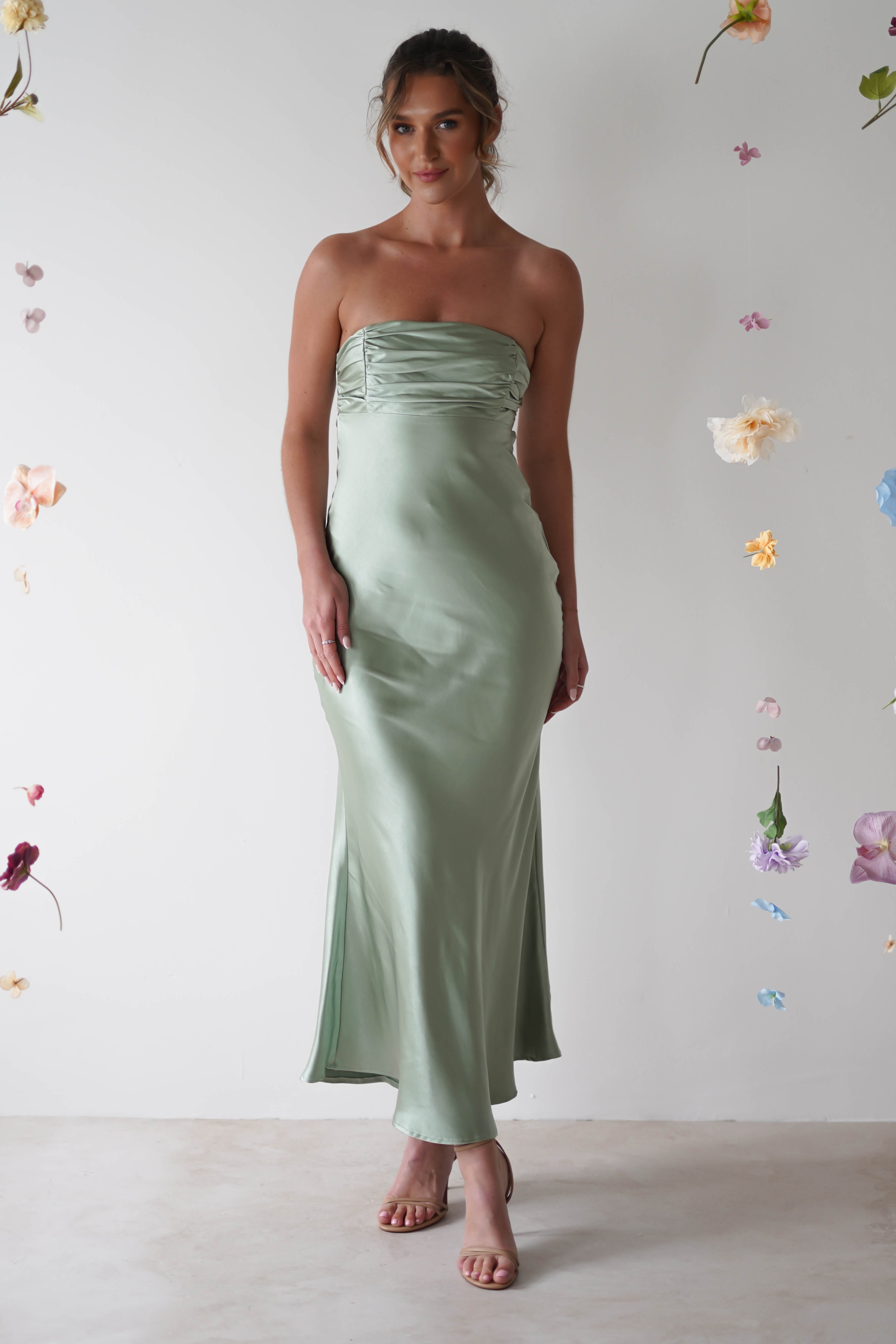 Vestido Rochelle Verde Sálvia