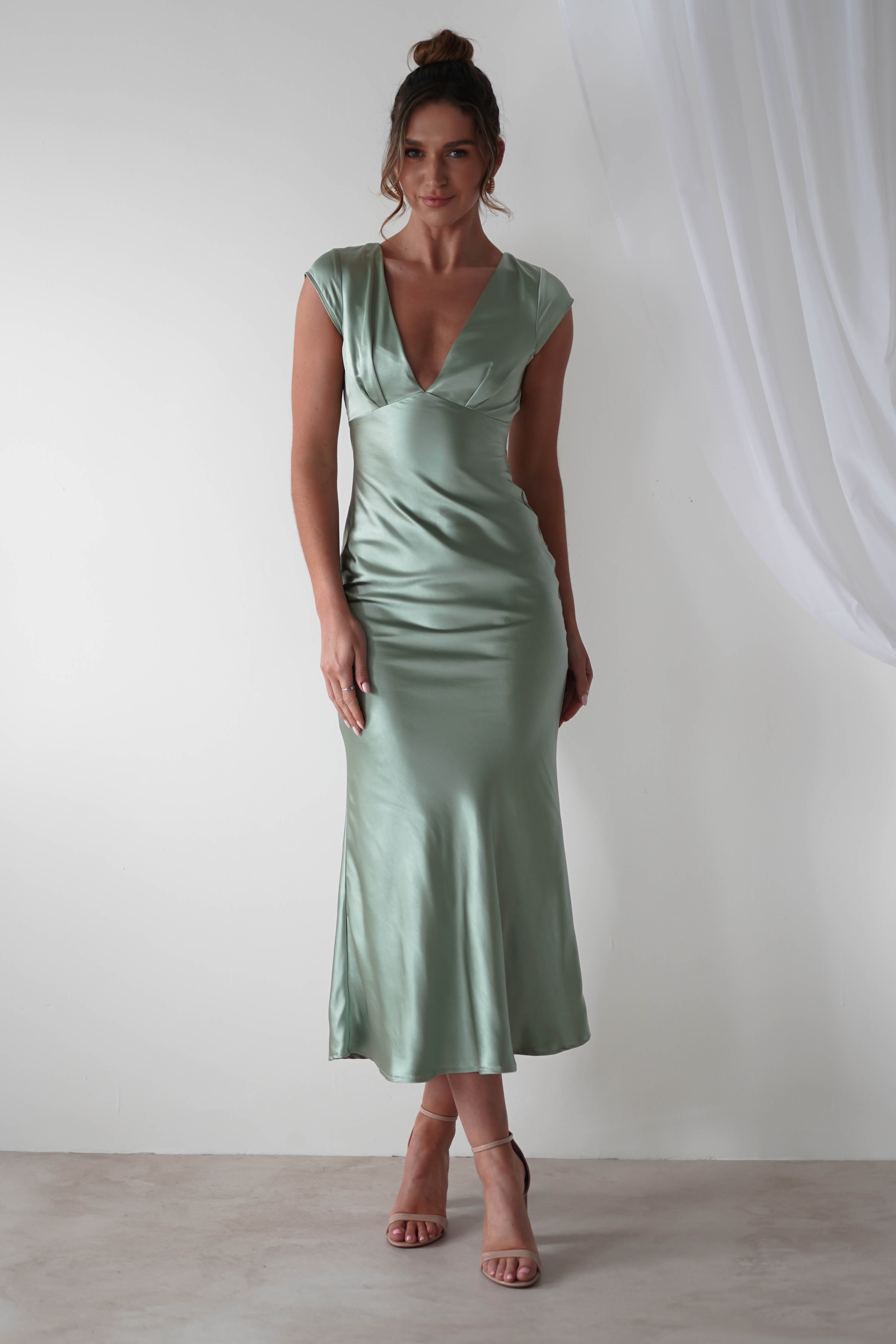 Vestido Nellie Verde Sálvia