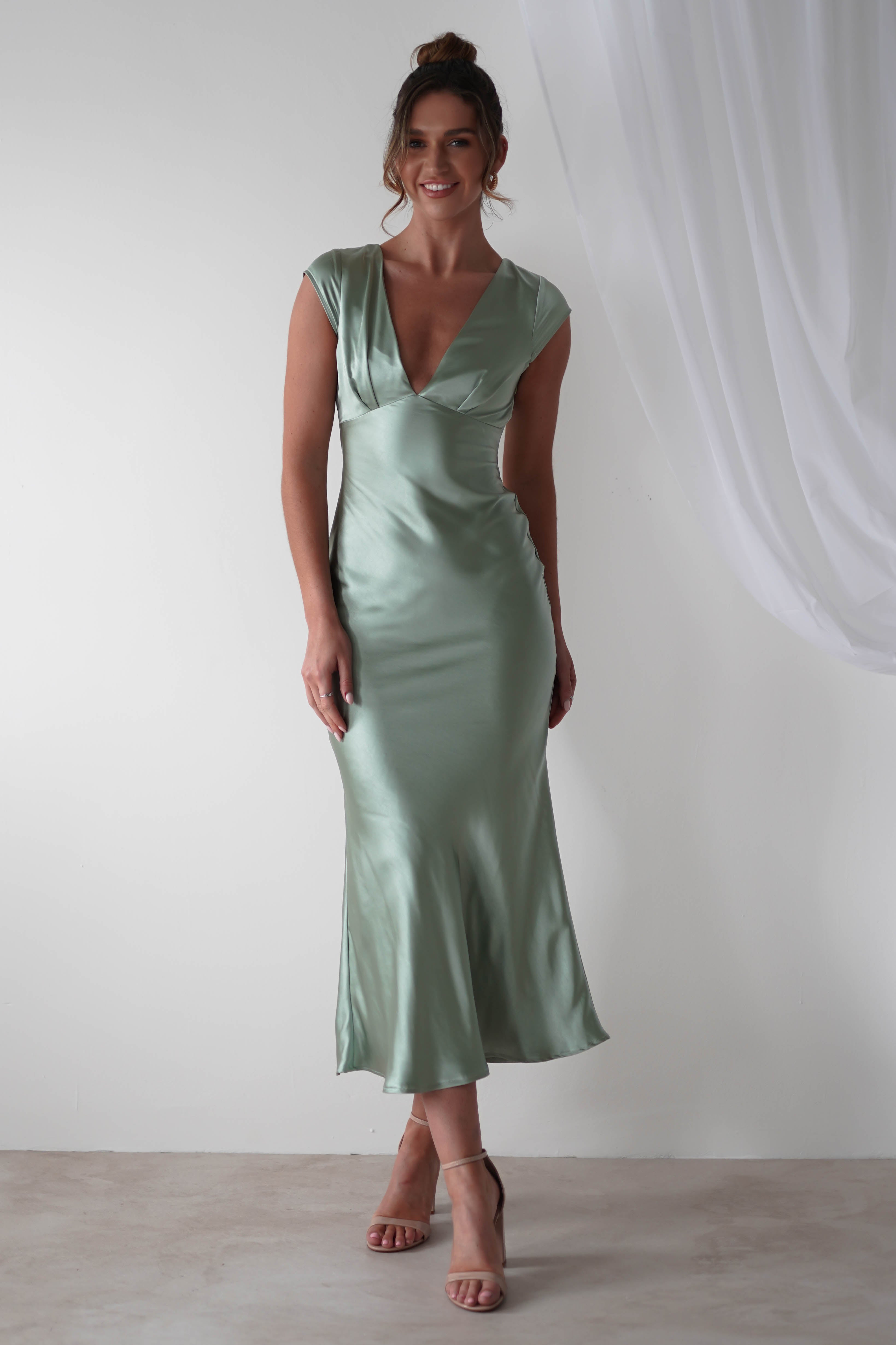 Vestido Nellie Verde Sálvia