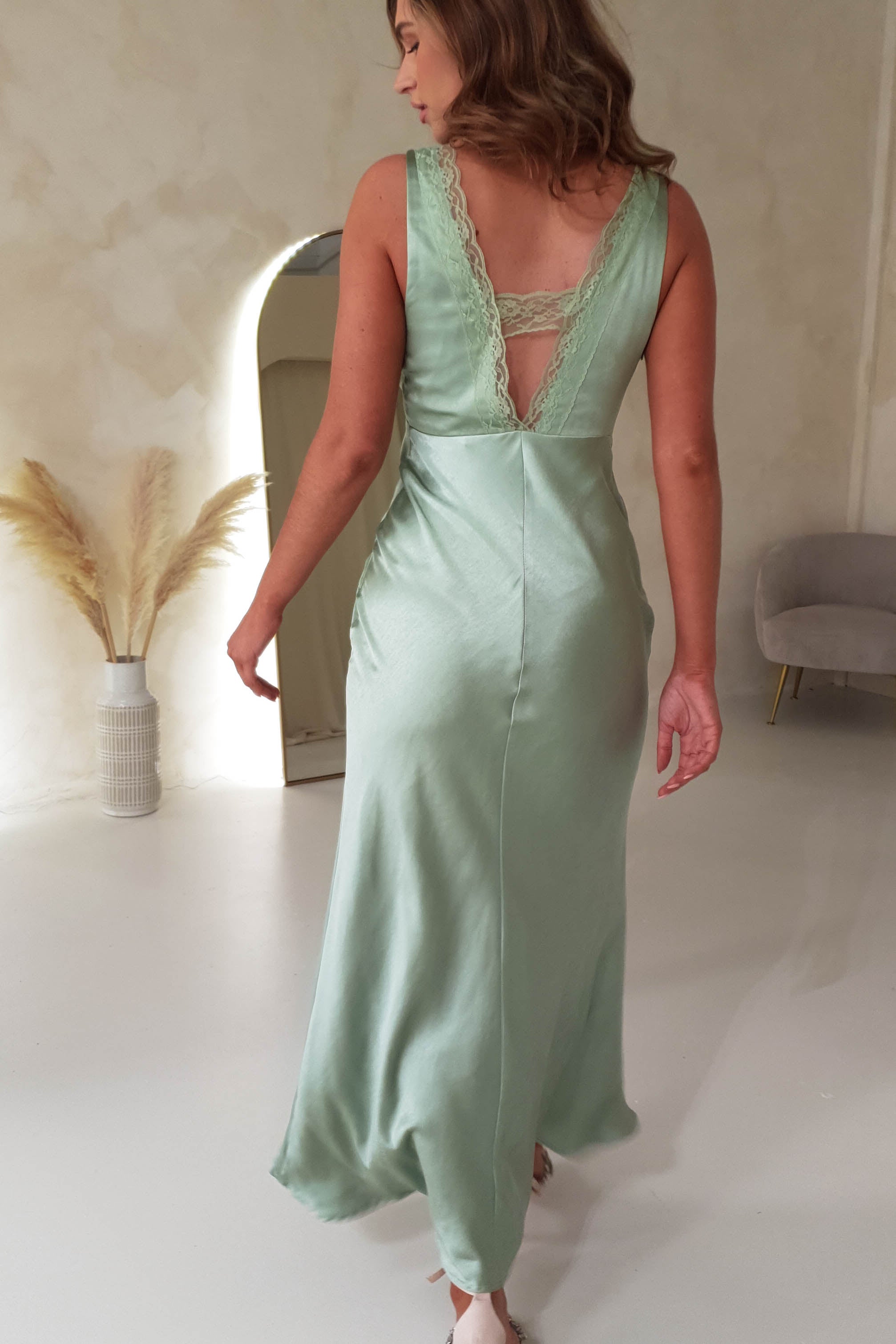Vestido Rhylee Verde Claro