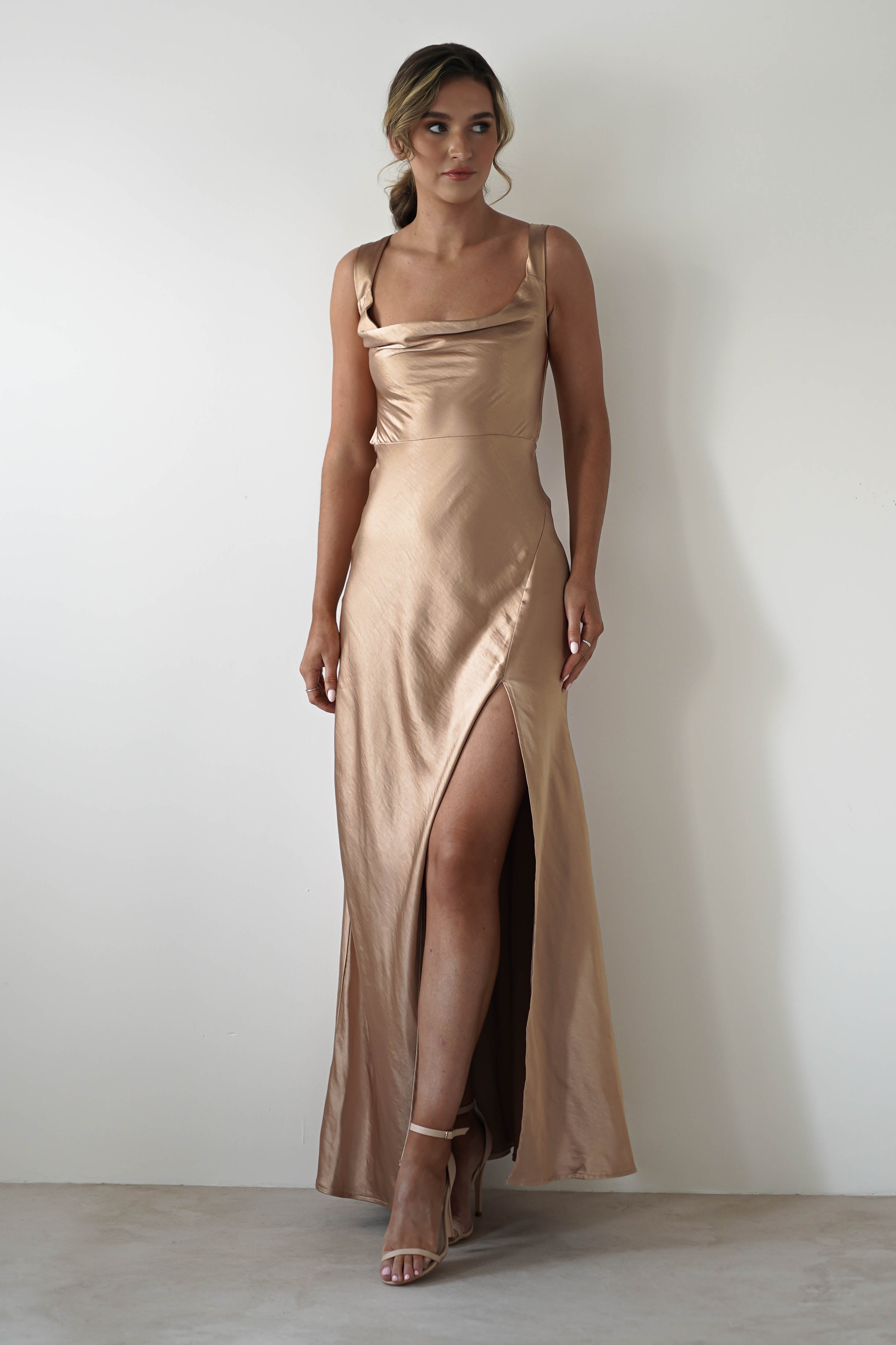 Vestido Riviera Dourado/Bronze